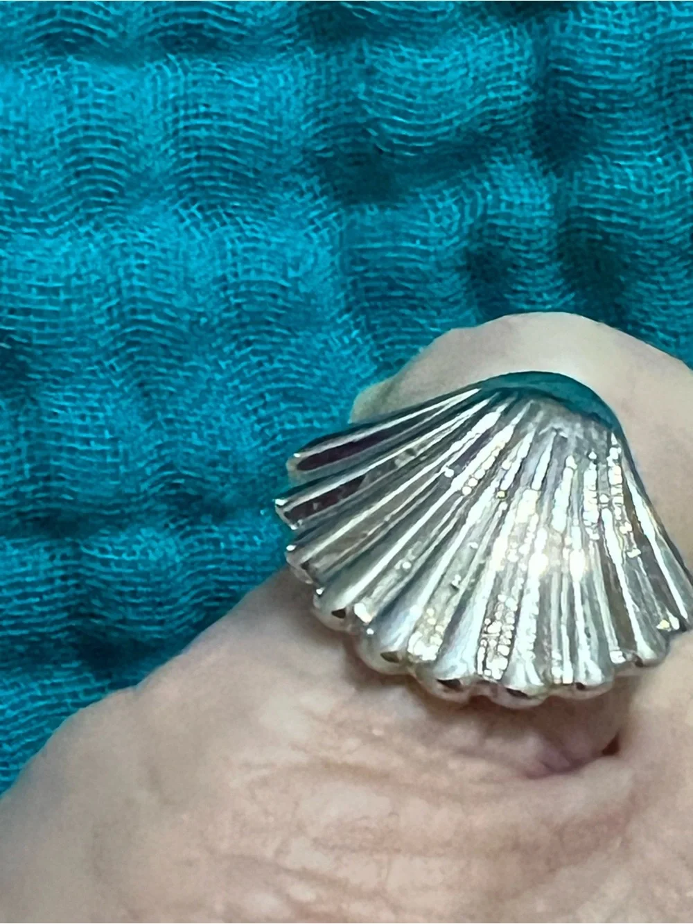 Silver Shell Statement Ring - Women Jewelry